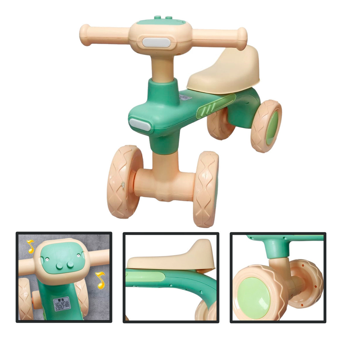 Genérico - Correpasillo Caminadora Equilibrio Musical 4 Ruedas Infantil