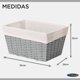 thumbnail image 4 of Pack 2 Canastos Cestas Organizadoras Carry All  Estilo Ratán Gris M, 4 of 6