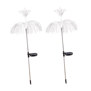 Ioensy - Lámpara Solar De Medusas, Luces Solares Al Aire Libre Para Entrada, Patio, Macizo De Flores, Luna Y Estrella