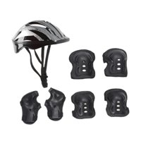 Ioensy - Muelas De Rodilla Del Casco Para Patinetas Para Niños Puestos Para Niños Al Aire Libre Niños Negros