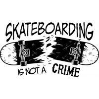 Rienda Libre Graphics - Decomural Skateboarding Is Not A Crime Ws-50526