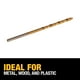 thumbnail image 3 of Broca DEWALT DW1307 de nitruro de titanio con punto de división de 1,1 mm, 3 of 3