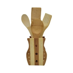 Importclick - Set 3 Utensilios Cocina Madera 30 Cm