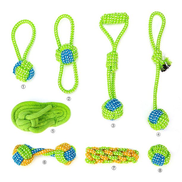 Puppy Chewing Toys Ball With Rope Set For Funny