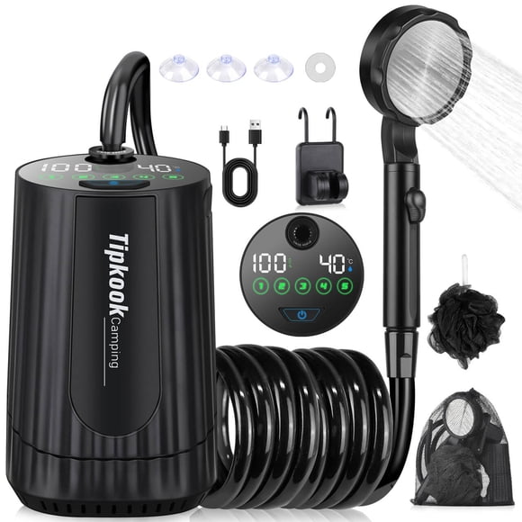 Ducha portátil Tipkook con batería de 10000 mAh e IPX8, 5 velocidades