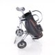 thumbnail image 2 of Bolsa de golf negra, artesanía antigua y moderna, con marco de hierro, ruedas, 2 of 8