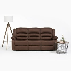 Daniels - Sofá 3 Cuerpos Reclinable Clásico Martell Marrón 98060S