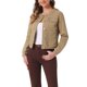 thumbnail image 4 of INSPIRE CHIC Chaqueta Vaquera Recortada de Manga Larga sin Cuello con Botones para Mujer de Regreso a Clases Khaki M, 4 of 6
