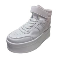 Vinnys Outlet - Zapatilla Mujer Plataforma Blanco Con Caña