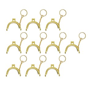 Magideal - 10 Uds. De Monedero Cierre , Marcos De 5 Cm/2 Pulgadas, Metal Para Monedero, Moneda Con Llavero Para Monedero, , , Oro