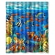thumbnail image 1 of Cortina de ducha de baño con diseño de peces tropicales, corales y mundo submarino, con ganchos, tamaño 60 x 72 pulgadas, 1 of 3