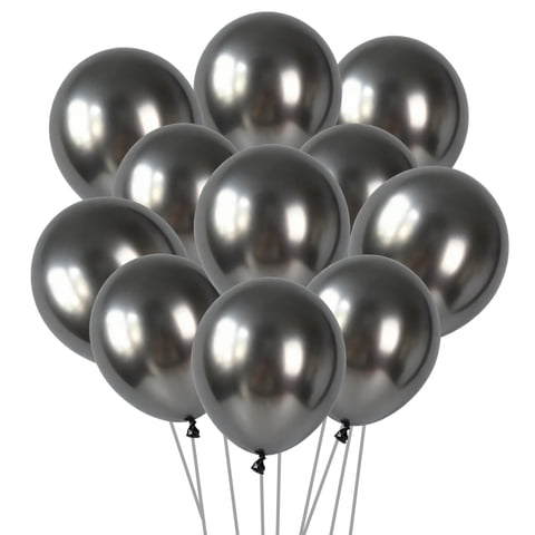 Globos De Látex Ztikug De 12 Cm, Color Negro Metalizado, Para Fiesta De Cumpleaños