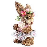 Magideal - Estatua De De Paja De Pascua, Artesanía Tejida, Adorno Hecho Coleccionable Para De Pascua, Decoración De Utilería D D