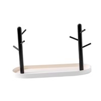 Ioensy - Bandeja Elegante Y Multifuncional Para La Entrada, Para Mesa, Tobilleras Y Collares, Color Blanco Doble.