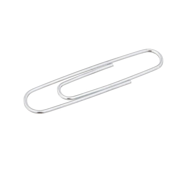 Paper Clip School Smart Smooth, 3,2 cm, color plateado, paquete de 100