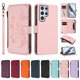 thumbnail image 3 of Funda Cartera Mariposa para [Samsung Galaxy S22 Ultra] con Soporte y Cremallera Rosa, 3 of 6