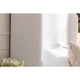 thumbnail image 3 of Hayden Upholstered Wingback Bed Size King / Tall 54" Headboard Upholstered King Bed / Without Wooden Slats / Box Spring Required / King / Textured Ivory Canvas / Elegant Simplicity / Easy Assembly, 3 of 3