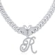 thumbnail image 1 of Stylish Hip Hop Cuban Butterfly Necklace with White Letter Initials, 1 of 5