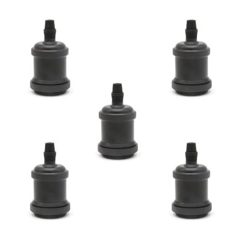 Hb Led - Pack 5 Soquetes E-27 Retro Negro Vintage