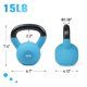 thumbnail image 3 of Set de Kettlebells RitFit de Hierro Fundido con Recubrimiento de Neopreno 5-50 lbs, 3 of 9