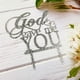 thumbnail image 4 of Adorno para tartas con purpurina plateada con purpurina «God Gave Me You», 4 of 5