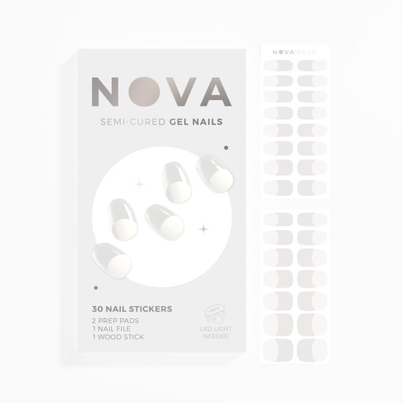 Tiras de Gel Semicurado Nova Nails Jolie Manicura Francesa