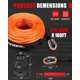 thumbnail image 2 of Cuerda para Cabrestante FIERYRED 30 m 12 018 kg 3/8" Naranja Kit, 2 of 9