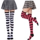 thumbnail image 2 of 4 pares de calcetines por encima de la rodilla, calcetines hasta la rodilla para mujer, calcetines de algodón a rayas por encima de la rodilla, calcetines hasta el muslo por encima de la rodilla, medi, 2 of 5