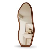 Santu Home & Deco - Espejo Irregular Cuerpo Entero Nogal 170X70Cm Madera
