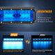 thumbnail image 5 of Barra de luces LED Nilight de 20 pulgadas, azul, triple fila, 420 W, Spot & Flood, 5 of 8