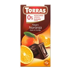 Torras Chocolate Classic Negro Con Naranja 75 Gr