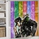 thumbnail image 5 of JoJo's Bizarre Adventure-theme 4-Piece Shower Curtain Set with Rugs, Waterproof Bathroom Decor Set Includes Bath Mat, U-Shaped Rug, Toilet Lid Cover and Curtain with Hooks, 5 of 6