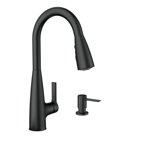 Grifo de cocina Moen Haelyn negro mate con Power Boost 87627BL