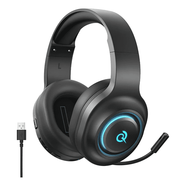 Qcy V200 Versión Estándar Auriculares Juegos Con Cable Y Mic negro