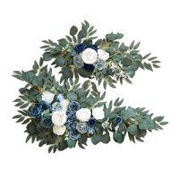 Bothyi - Arreglo Floral De Flores De Arco De Boda Artificial Para Sala De Estar Azul