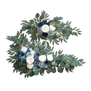 Bothyi - Arreglo Floral De Flores De Arco De Boda Artificial Para Sala De Estar Azul