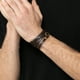 thumbnail image 5 of Pulsera unisex larga cuero liso marrón ajustable, 5 of 6