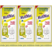 Multimax - Pack 6 Lavaloza Ultra Concentrado Para Diluir Rinde 300Ml C/U