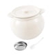 thumbnail image 2 of Recipiente De Cerámica Para Aceite De Freír, Para Dulces, Repostería, Chile, Aceite, Tocino Y Grasa, 1400 Ml, Color Blanco, 2 of 5