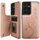 thumbnail image 1 of Butterfly Pattern PU Leather Case Wallet: Shockproof Flip Cover with Card Holder for Samsung S8/S10/Note10/S21 Series, 1 of 3