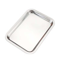 Magideal - Bandeja Para Servir Alimentos De Acero Inoxidable, Bandeja Para Hornear, Bandeja Para Para Reuniones Familiares, Festival De Comida , 32Cmx22Cmx2.5Cm