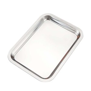 Magideal - Bandeja Para Servir Alimentos De Acero Inoxidable, Bandeja Para Hornear, Bandeja Para Para Reuniones Familiares, Festival De Comida , 32Cmx22Cmx2.5Cm