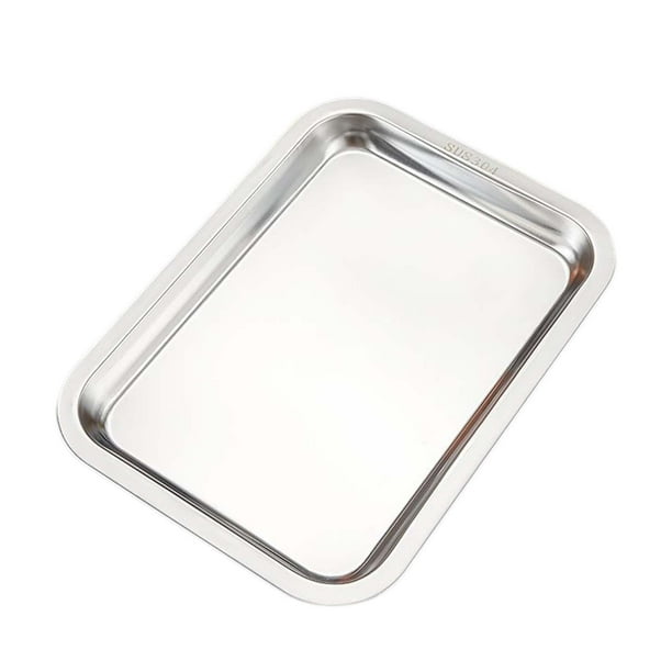 Bandeja para servir alimentos de acero inoxidable, bandeja para hornear, bandeja para para reuniones familiares, festival de comida , 32cmx22cmx2.5cm