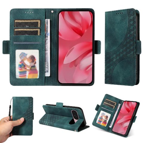 Carcasa Foxdock Google Pixel 9A De Cuero Pu, Diseño Acolchado Clásico, Protección Contra Caídas Y Rayones