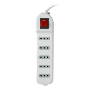 Macrotel - Alargador Zapatilla Con Switch 5 Posiciones 5Mts Blanco