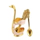 thumbnail image 1 of Titular Decorativo De La Base Del Cisne Cucharas De Café Titular Para La Decoración Del Hogar Del Hotel Cuchara Aureate White, 1 of 5