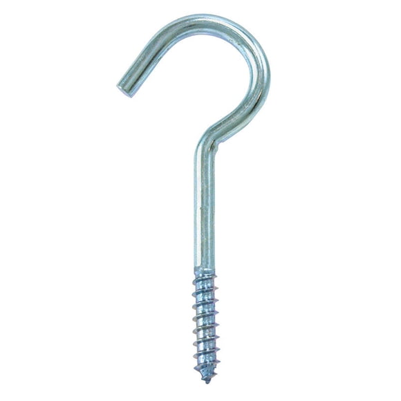 Gancho de techo Hampton, acero plateado, chapado en zinc, 50 kg, tapa de 3,375 cm
