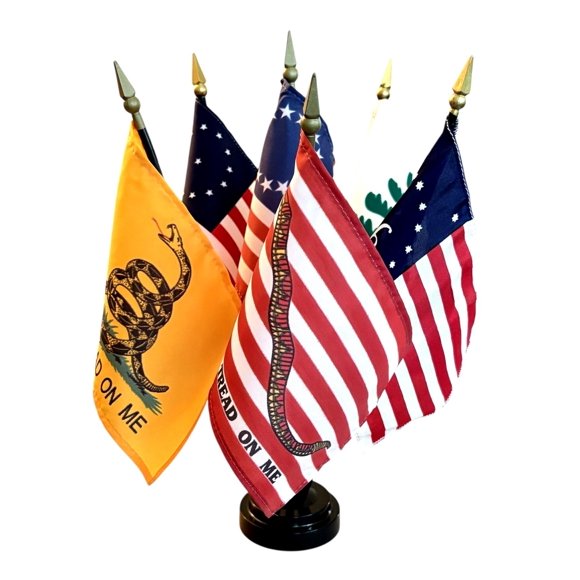 Banderas de escritorio World Flags Direct 15 cm paquete de 6, fabricado en EE. UU.