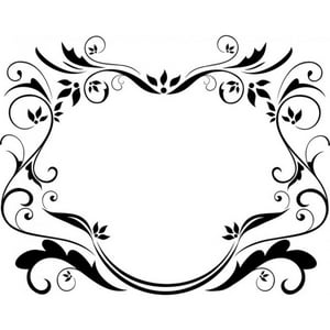 Rienda Libre Graphics - Decomural Floral Swirls Decorative Frame Ws-18201