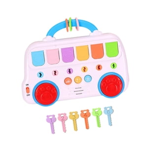 Bothyi - Causa De Autobús Animal Clave Causa Y Efecto Juguete Regalo De Juguete Toy De Viaje Portátil Mango De Juguete Musical